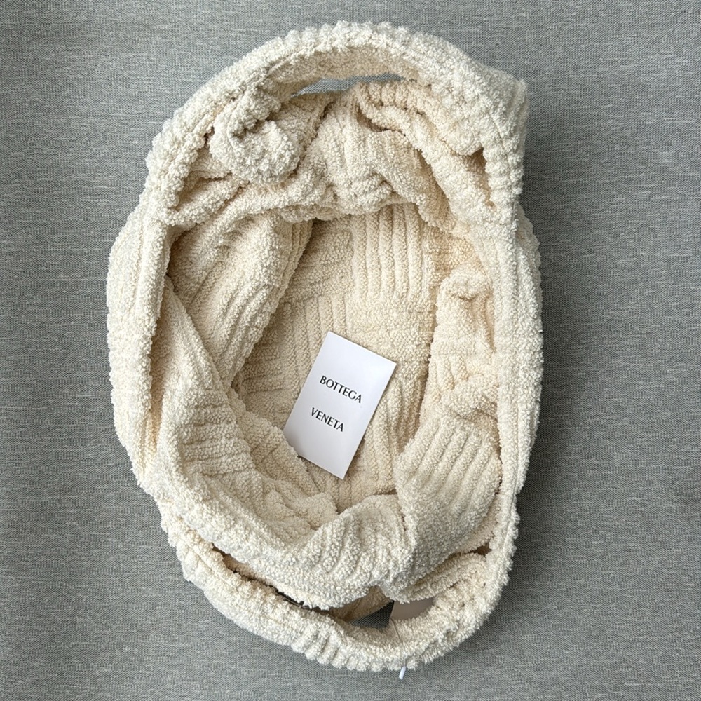 Bottega Veneta Cream Towel-Knit Shopping Bag - Picture 4 of 4